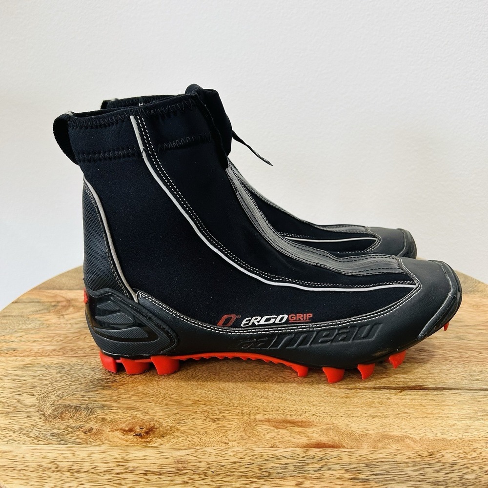 Louis Garneau 0 Degree Ergo Grip winter cycling shoes Men's 11.5 EU 45 Black Red